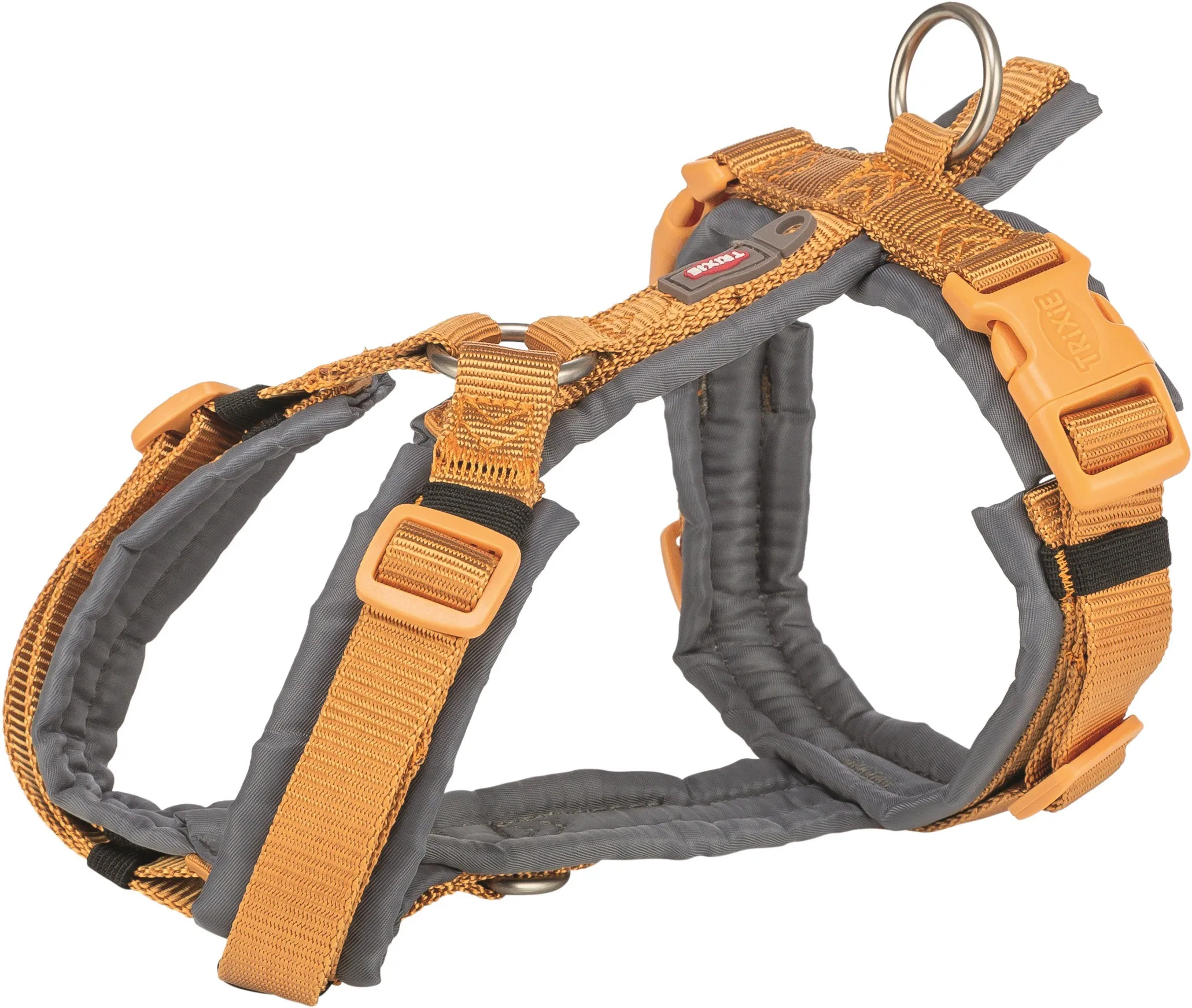 Trixie Premium шлея трекинговая для собак XS–S 32–38 см 13 мм оранжево-серый