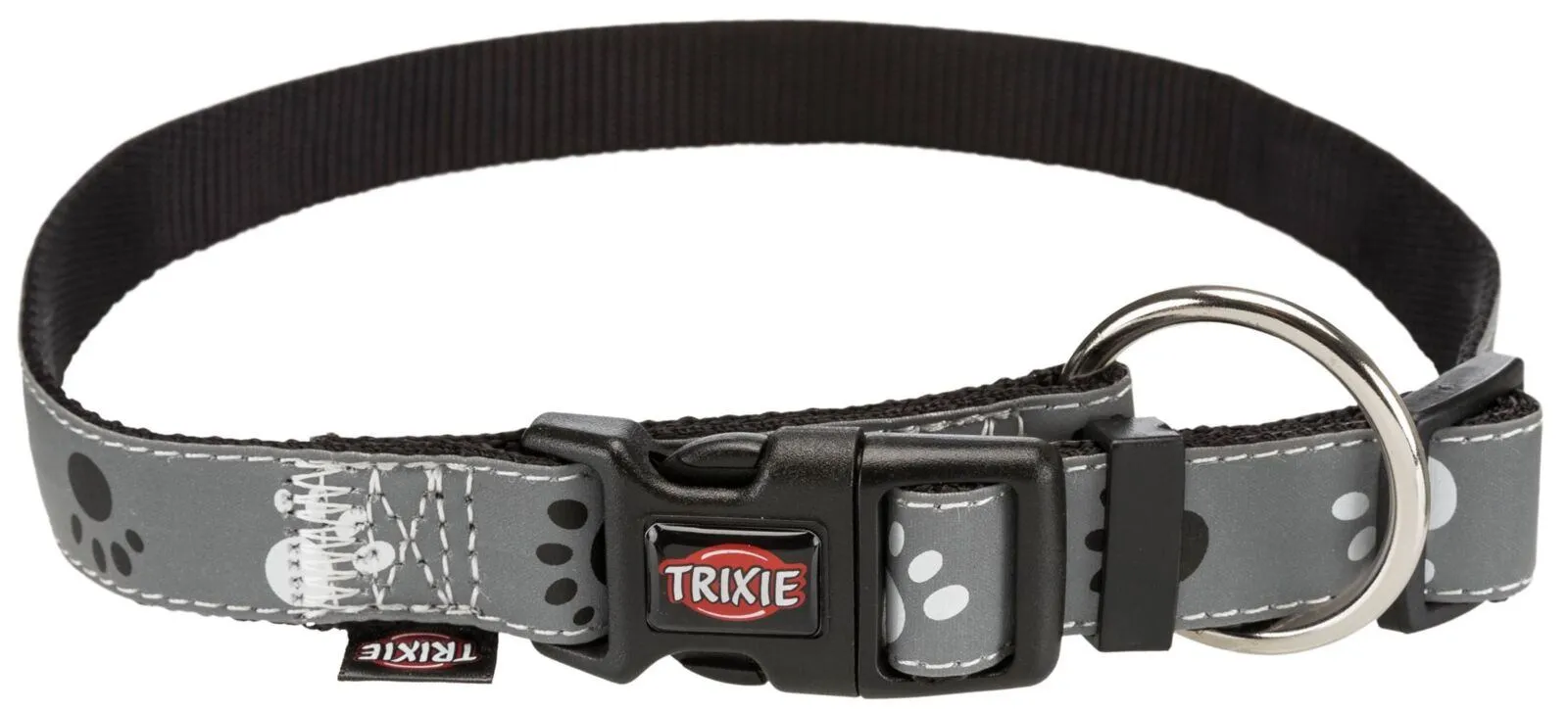 Trixie Ошейник Silver Reflect для собак, светоотражающий, M-L: 35-55 см/20 мм, серый