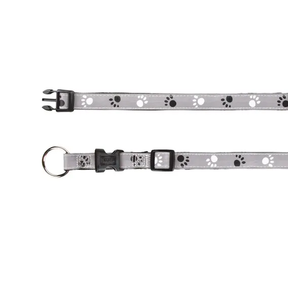 Trixie Ошейник Silver Reflect для собак, светоотражающий, XS-S: 22-35 см/15 мм, серый