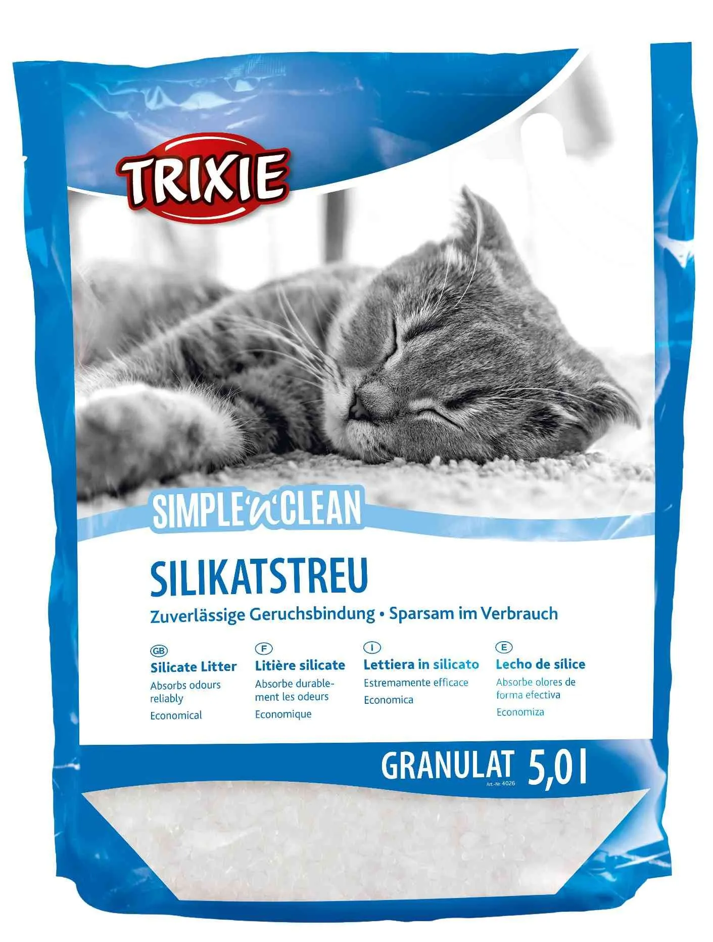 Trixie Наполнитель Simple&Clean для кошек, силикагелевый, 5 л