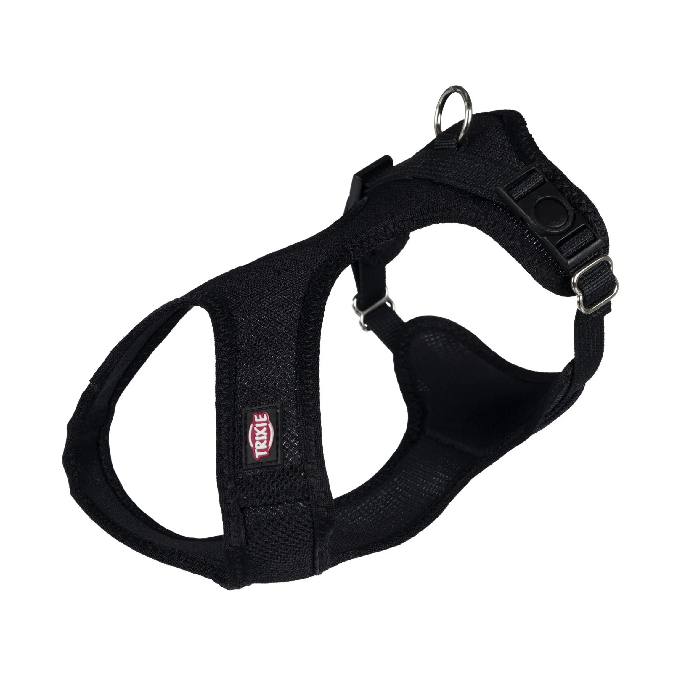 Trixie Soft шлея для собак, мягкая, нейлон, S 33-50 см / 20 мм (чёрная)