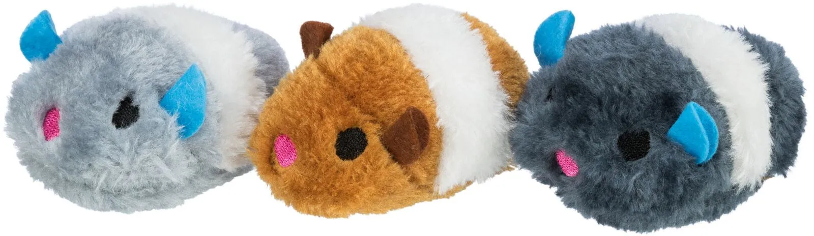Trixie Игрушка Мышь меховая для кошек, вибрирующая, 7-10 см