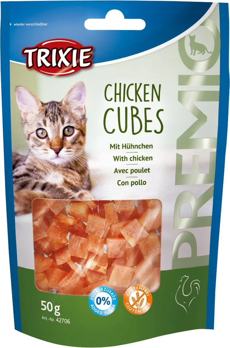 Trixie Лакомство Premio Chicken Cubes для кошек кубики с курицей 50 г
