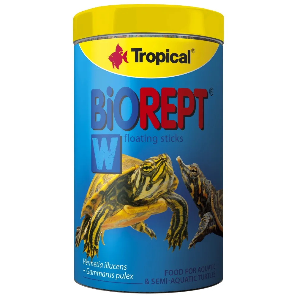 Tropical Biorept, W, 100 мл/30 г, корм для всеядных и мясоядных земноводных и водных черепах