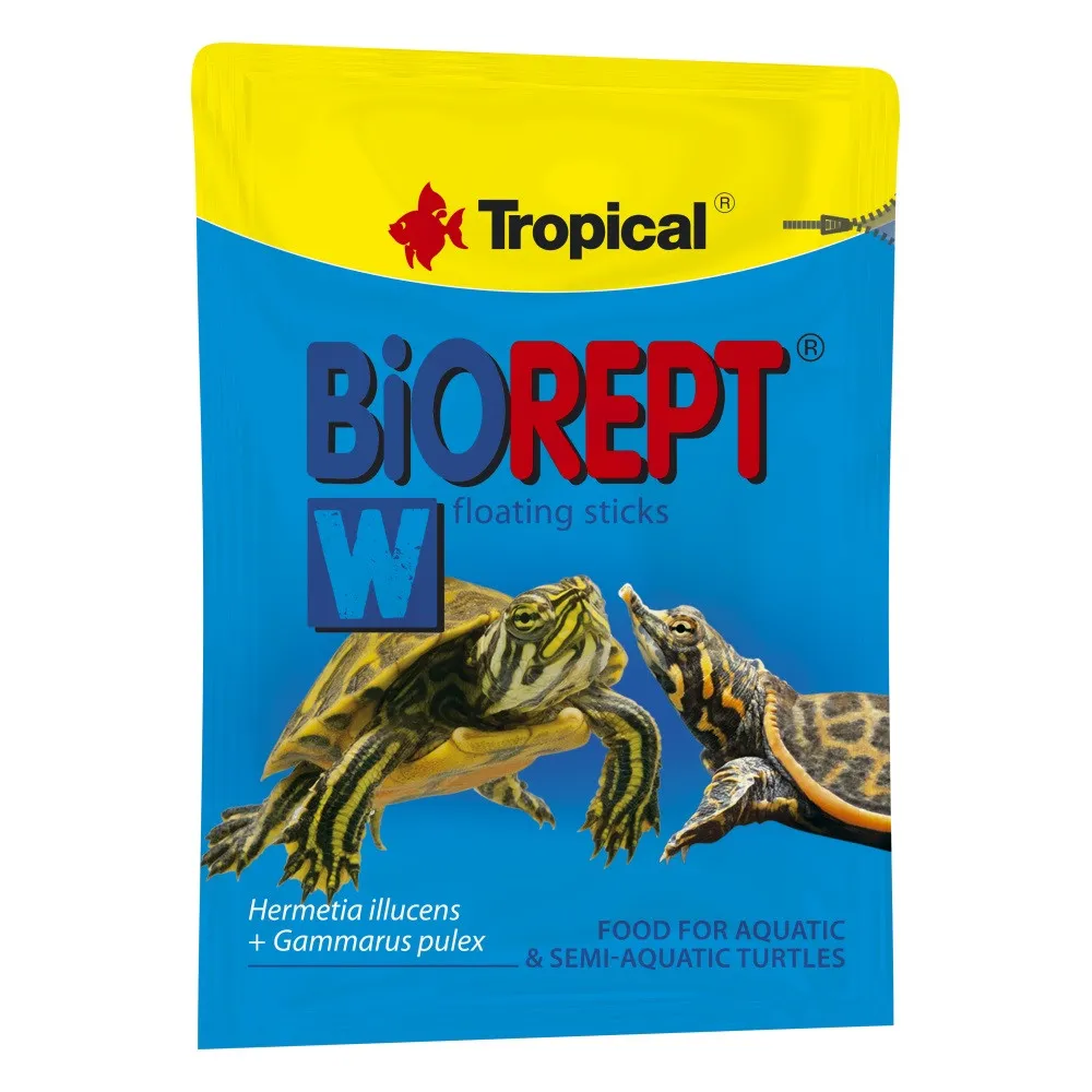 Tropical Biorept, W, 20 г, корм для всеядных и мясоядных земноводных и водных черепах