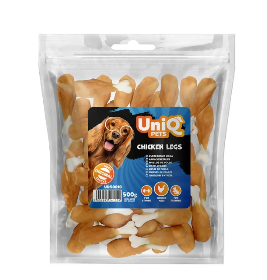 UniQ PETS ласощі для собак, курячі ніжки - 500 г