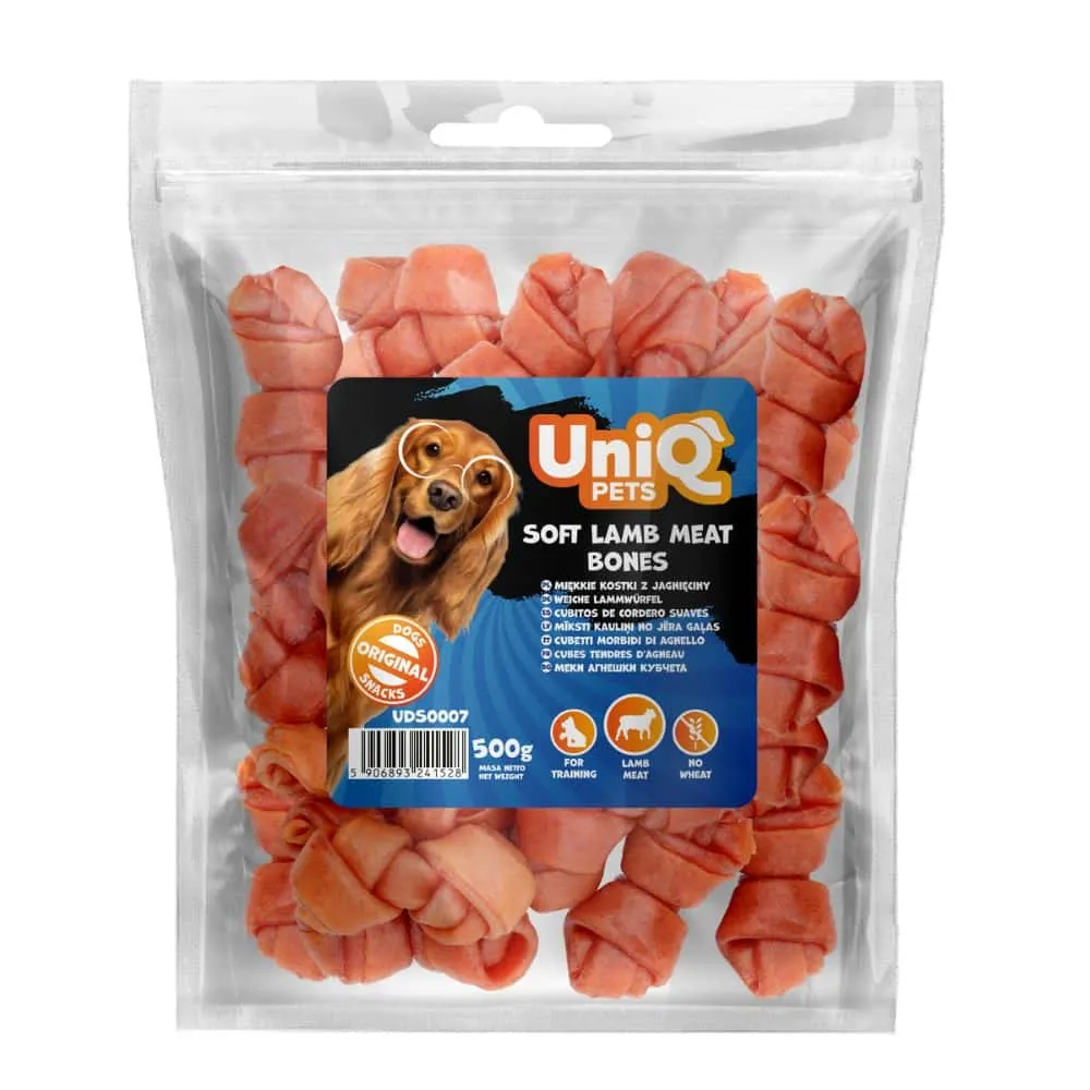 UniQ PETS ласощі для собак, м'які кісточки з ягняти - 500 г
