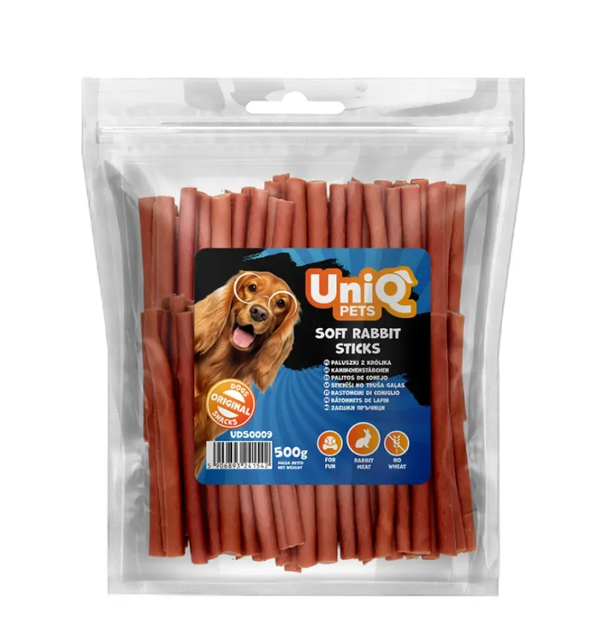 UniQ PETS ласощі для собак, м'які палички з кролика - 500 г