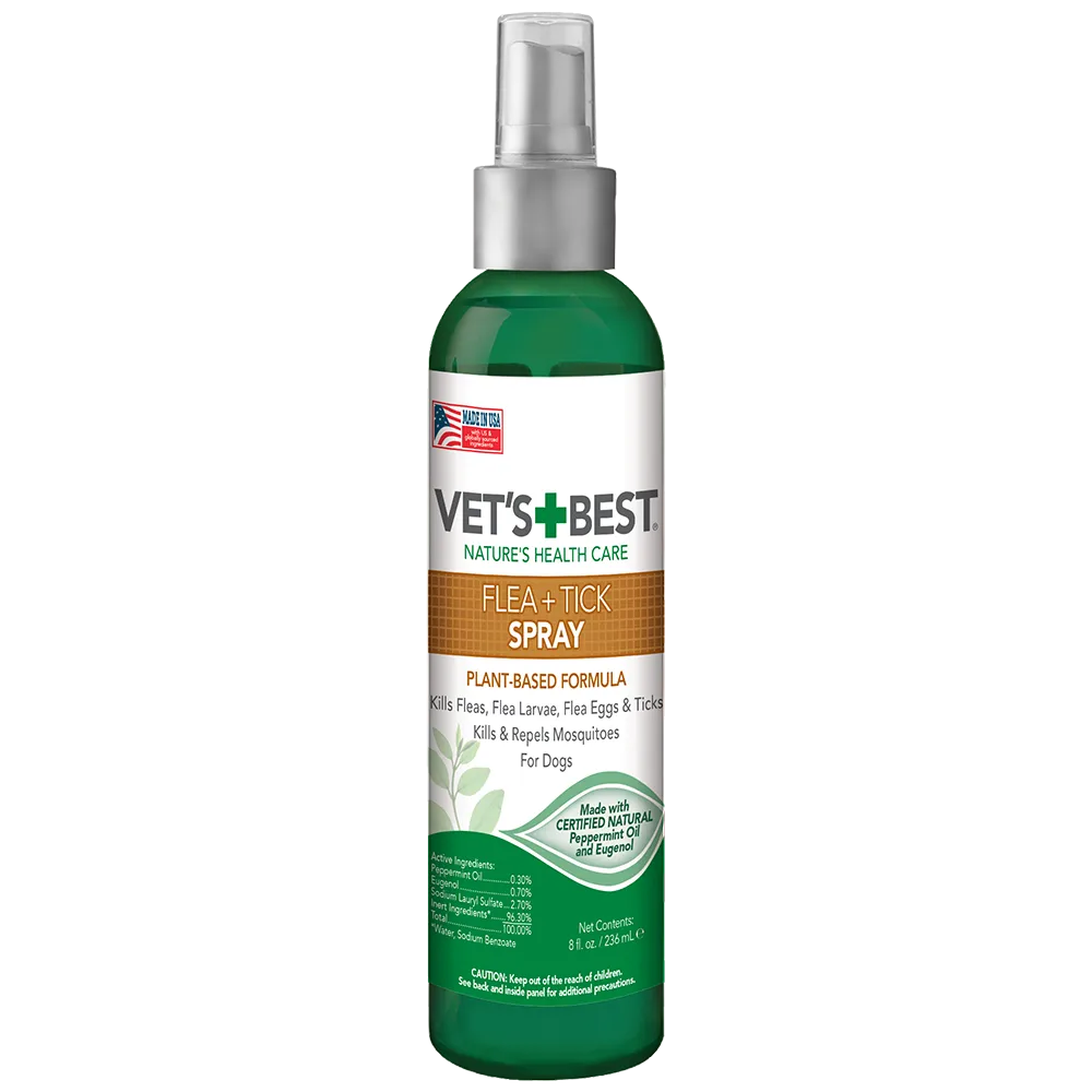 Vet's Best Dog Natural Flea & Tick Spray cпрей для собак від бліх, кліщів та комах - 236 мл