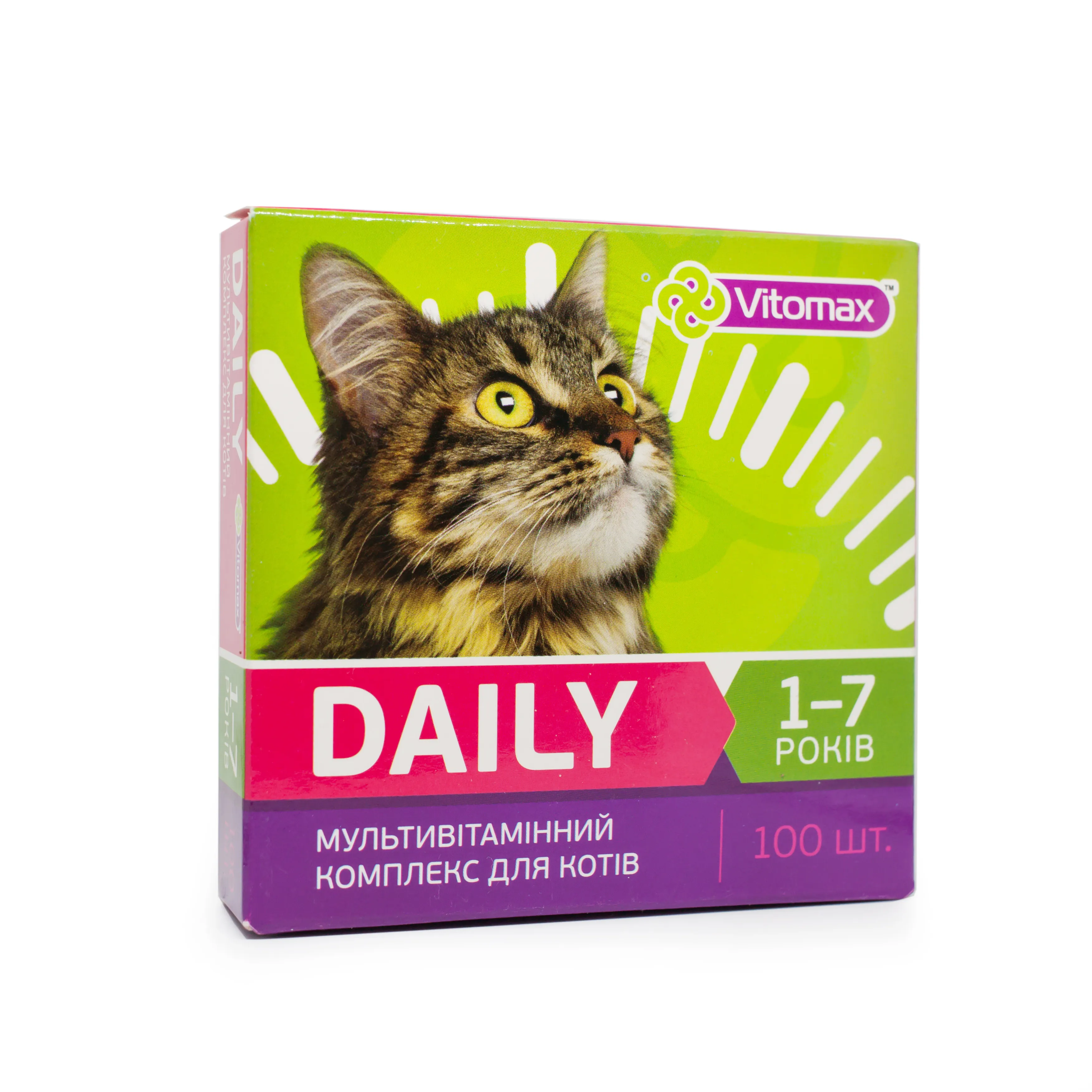 Vitomax Daily мультивитаминный комплекс для кошек 1-7 лет (100 табл.)