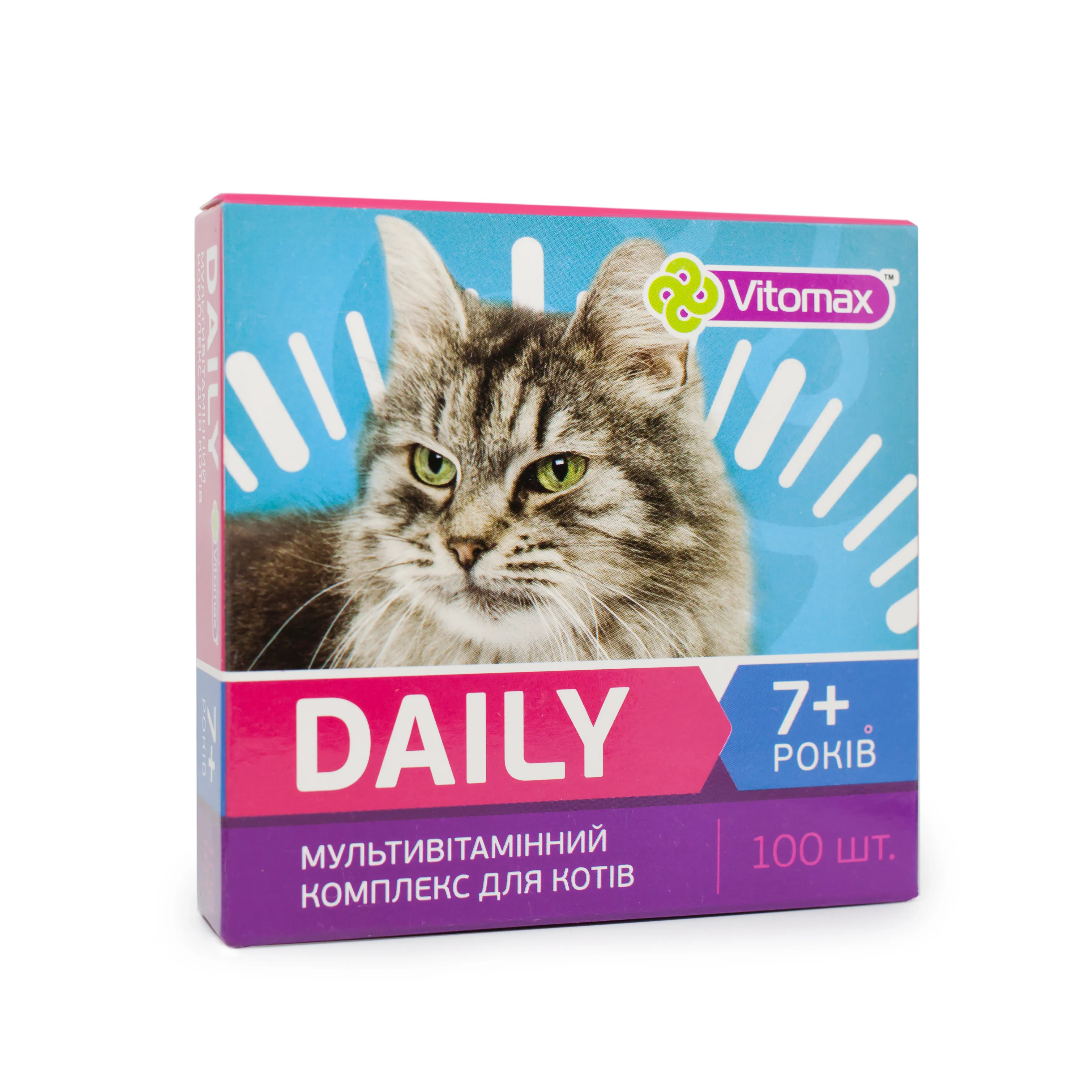Vitomax Daily мультивитаминный комплекс для кошек 7+ лет (100 табл.)