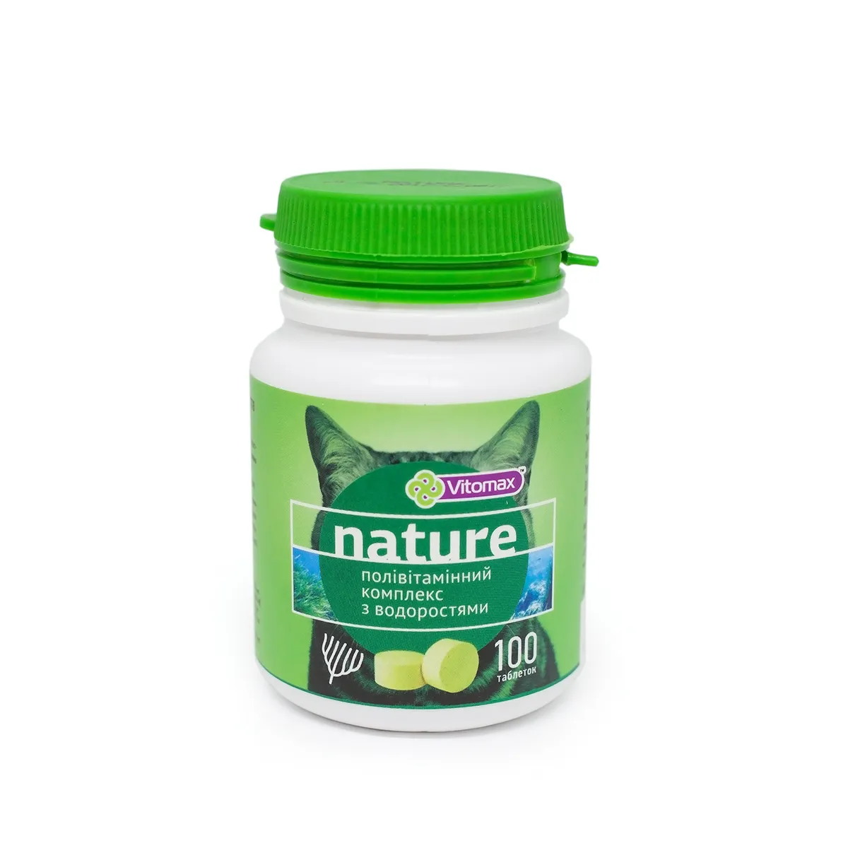 Vitomax Nature поливитаминный комплекс с водорослями для кошек (100 табл.)