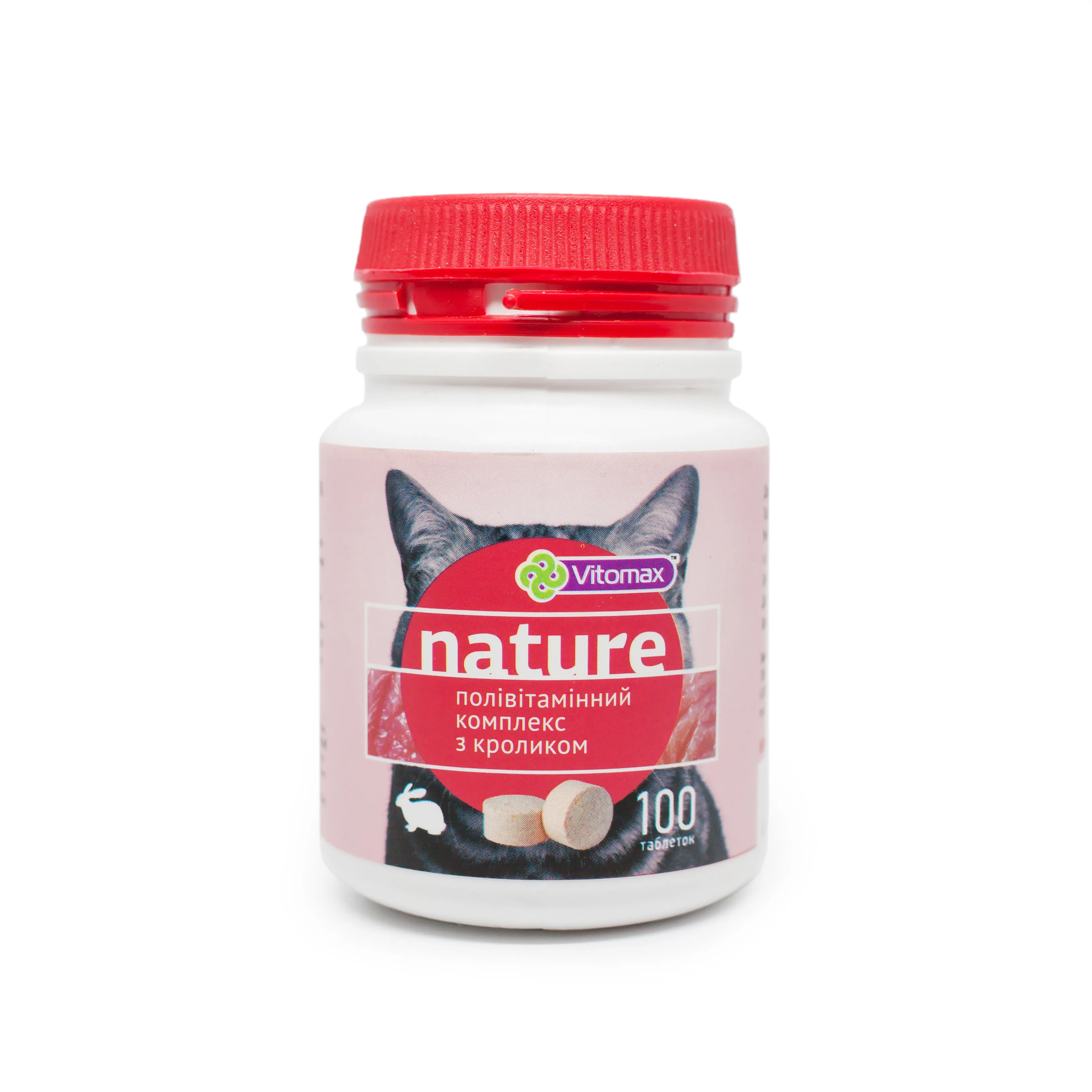 Vitomax Nature поливитаминный комплекс с кроликом для кошек (100 табл.)
