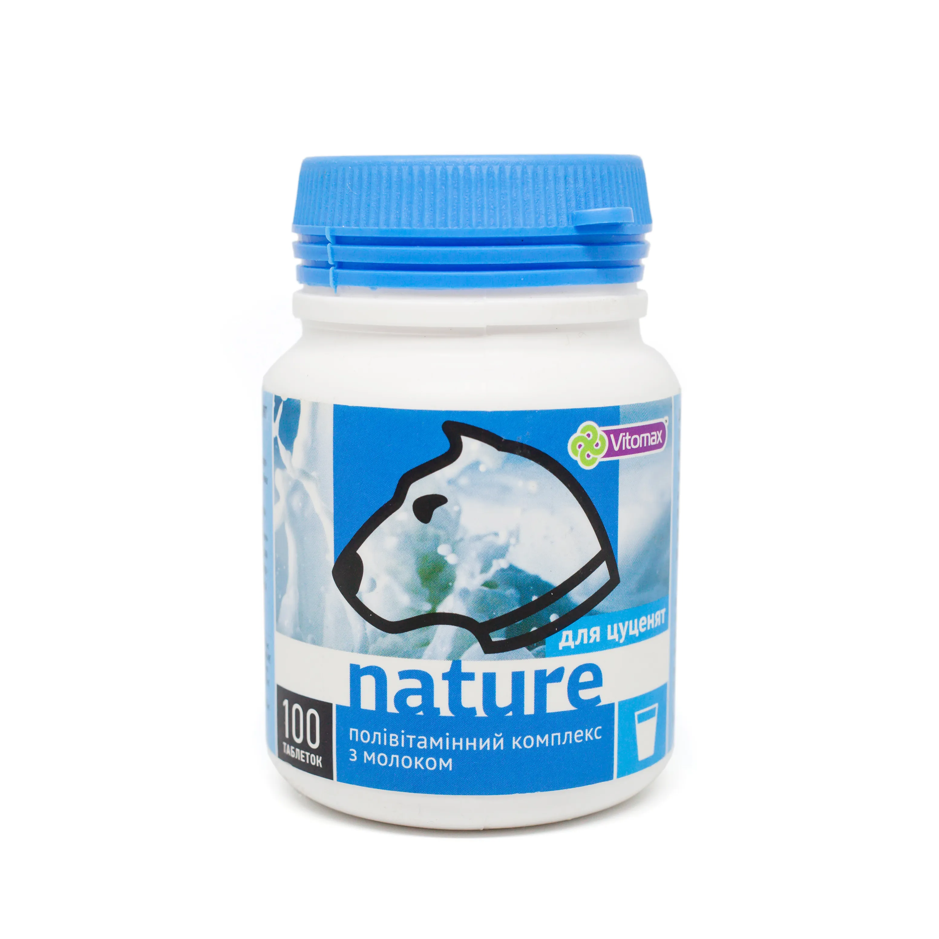 Vitomax Nature поливитаминный комплекс с молоком для щенков (100 табл.)