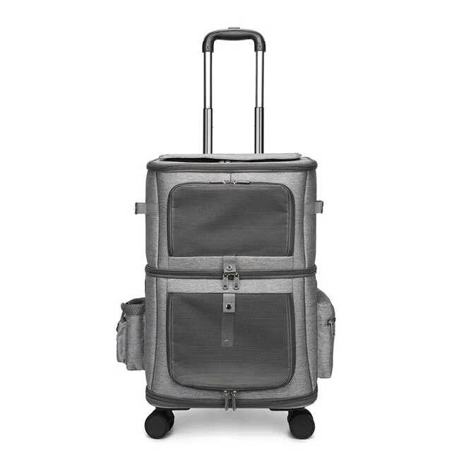Voyager Pet LVCB2339 сумка-візок для двох тварин, сіра, 32х26х61 см