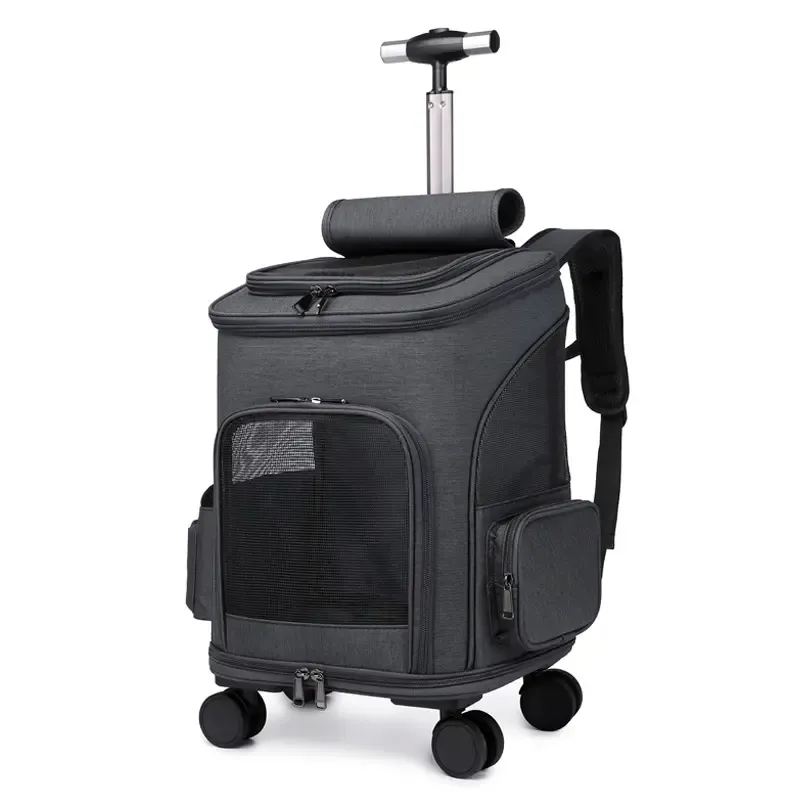 Voyager Pet LVGB2023 Trolley Bag водонепроницаемая переноска на колесах для домашних животных, темно-серая, 32х26х49 см