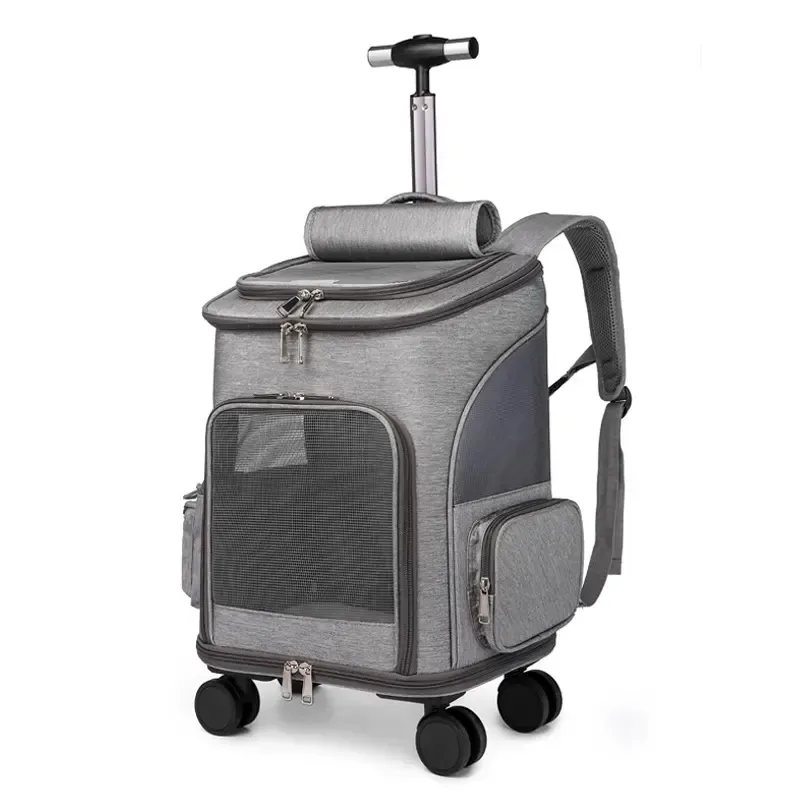 Voyager Pet LVGB2023 Trolley Bag водонепроницаемая переноска на колесах для домашних животных, серая, 32х26х49 см