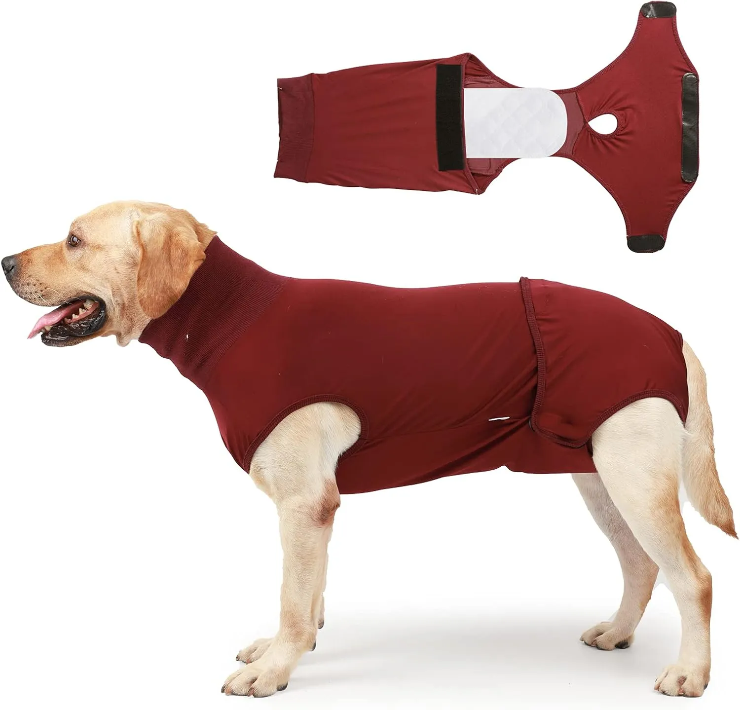 WanTalk Full Body Dog Diaper, Wine Red гигиенические трусы/комбинезон для собак (размер: 2XS; цвет: Красный)