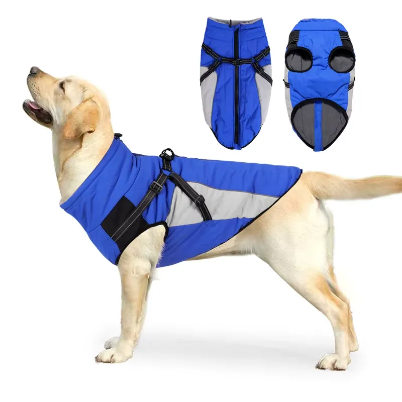 Wan Talk Designer Winter Blue Dog Jacket водонепроницаемая куртка для собак (размер: M; цвет: Синий)