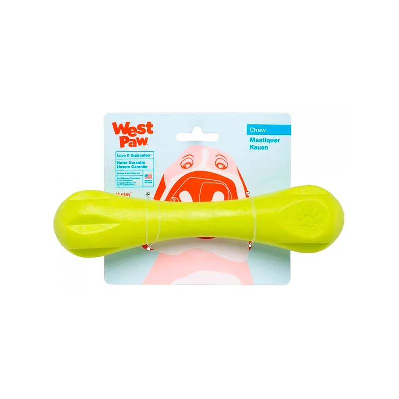 West Paw Hurley Dog Bone Large Green игрушка косточка для собак, большая (цвет: зеленый; размер: L 21 см)