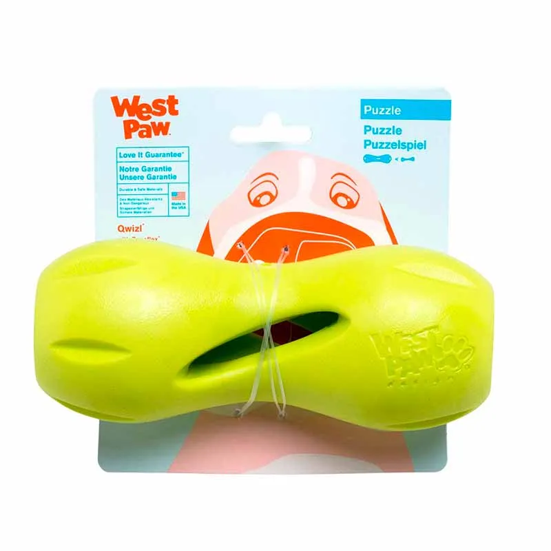West Paw Qwizl Treat Toy Large Green игрушка для собак Квизл для лакомства, большой (цвет: зеленый; размер L 17 см)