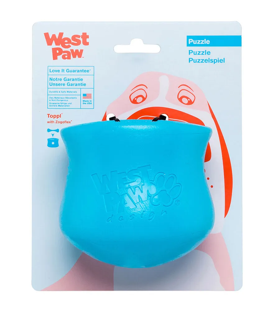 West Paw Toppl Treat Toy Small Aqua игрушка для собак Топпл для лакомства, малый (цвет: голубой; размер: S 8 см)