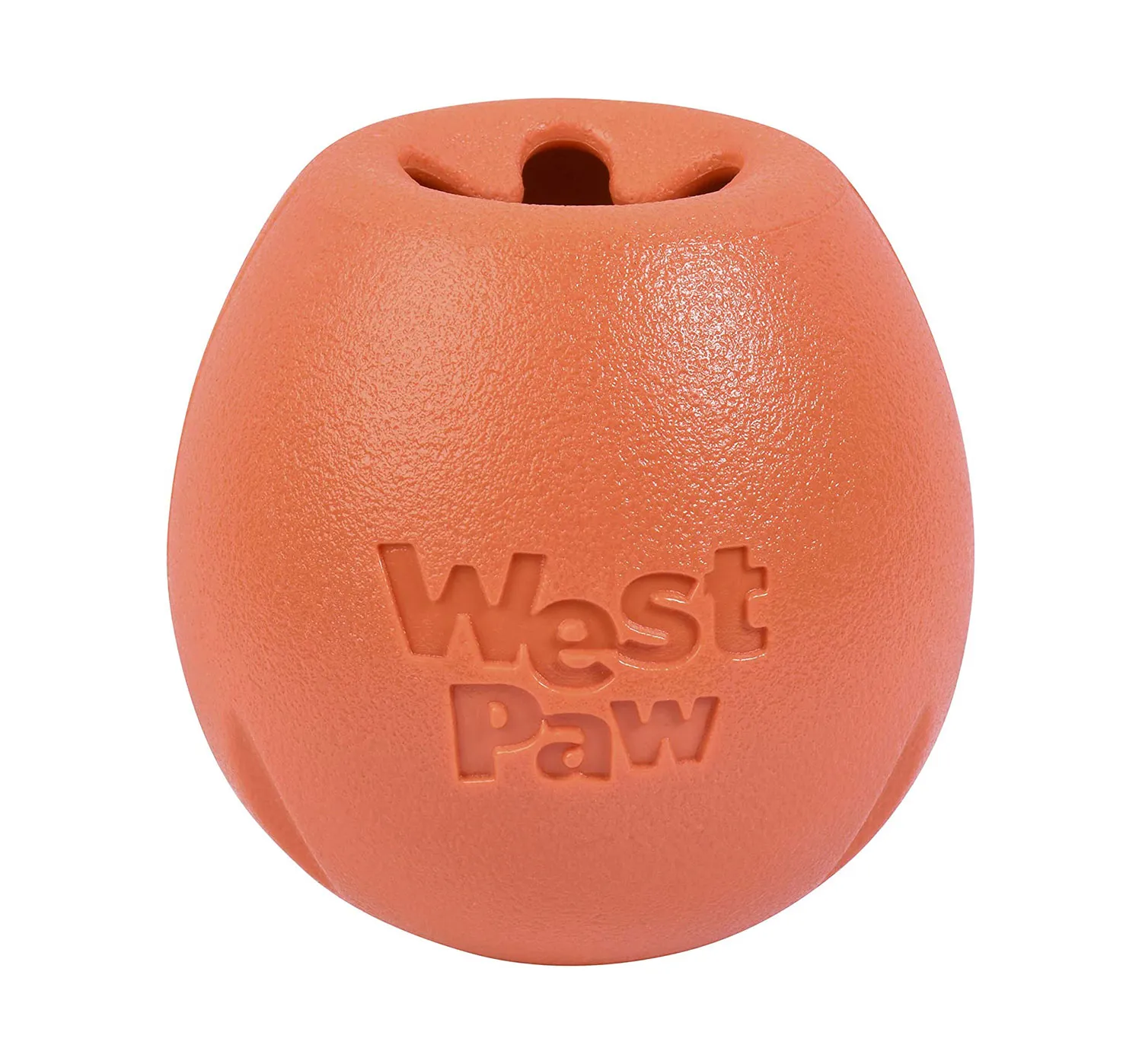 West Paw Zogoflex Echo Rumbl Medium Melon игрушка для собак Румбл для лакомства, средний (цвет: оранжевый; размер: M 10x11,5x10 см)