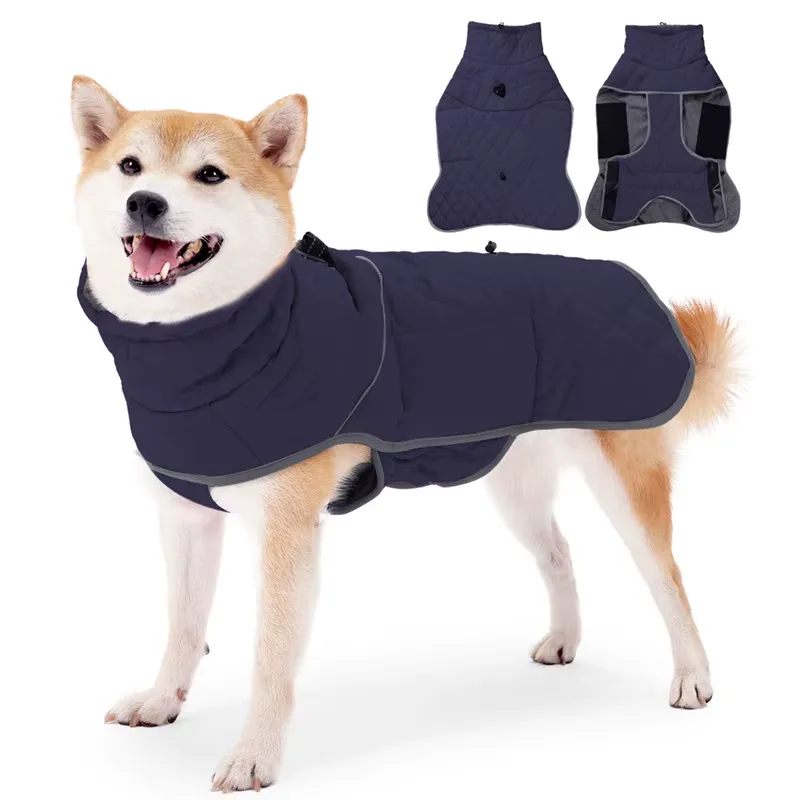 Wan Talk High Quality Winter Dog Clothes, Navy Blue зимняя куртка для собак (размер: 3XL; цвет: Синий)
