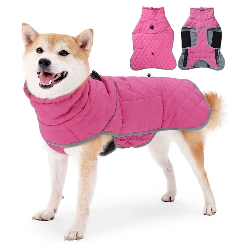 Wan Talk High Quality Winter Dog Clothes, Pink зимняя куртка для собак (размер: L; цвет: Розовый)